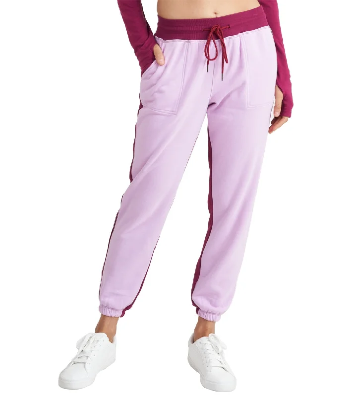 Thrive Societe Zip Color Block Jogger Pink Lavender