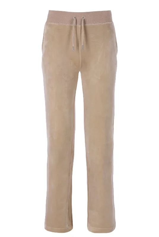 WARM TAUPE CLASSIC VELOUR DEL RAY DIAMANTE BOTTOMS