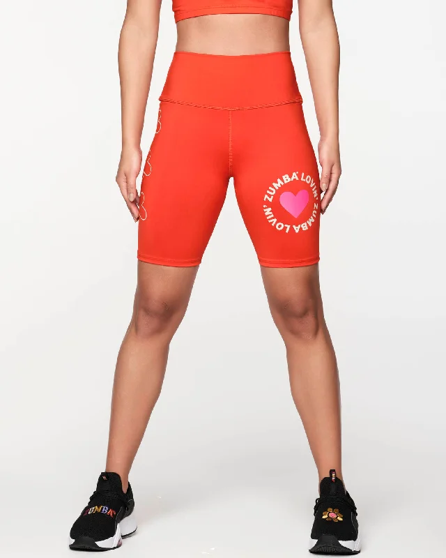 Zumba Lovin' High Waisted Biker Shorts