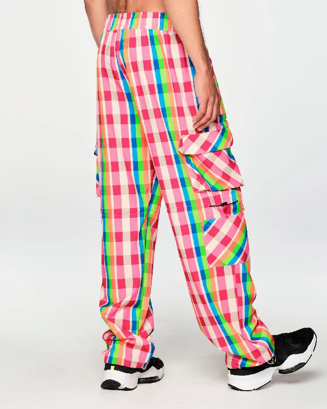 zumba-plaid-pop-cargo-pants