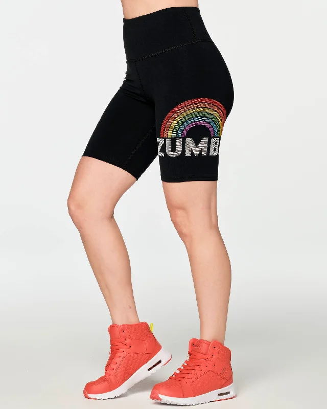 Zumba With Pride High Waisted Biker Shorts