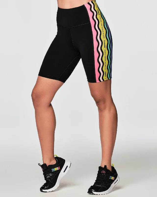 Zumba X Crayola Dance Outside The Lines Biker Shorts