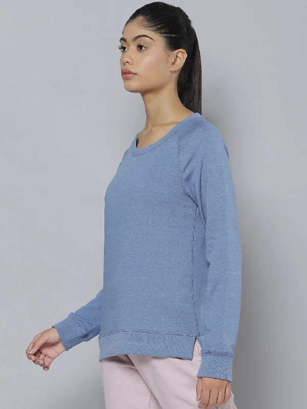 Alcis Women Blue Outdoor Knitted Sweatshirt