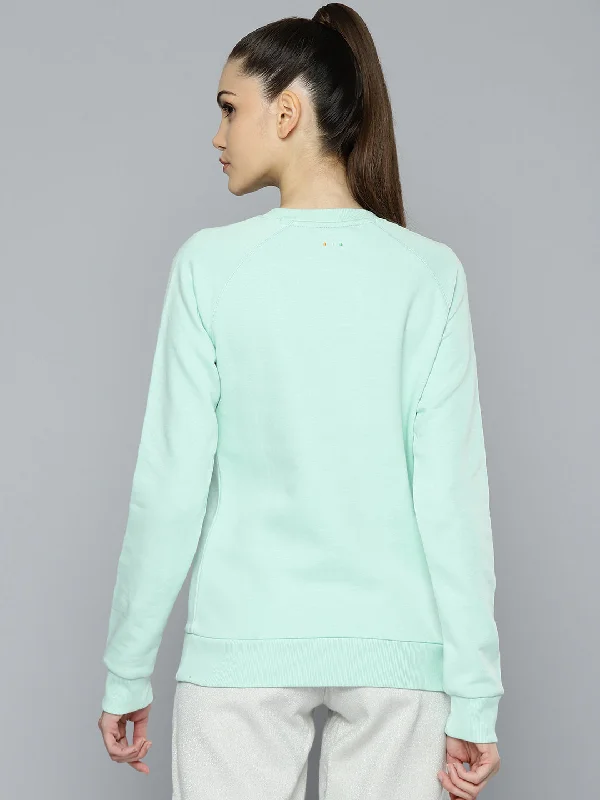 Alcis Women Green Solid Sweatshirt