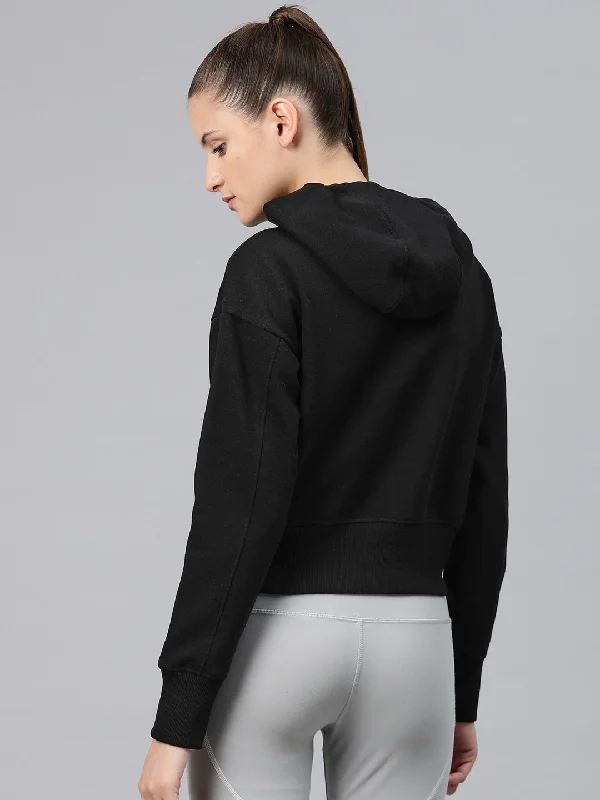 Alcis Women Hooded Crop Sweatshirt