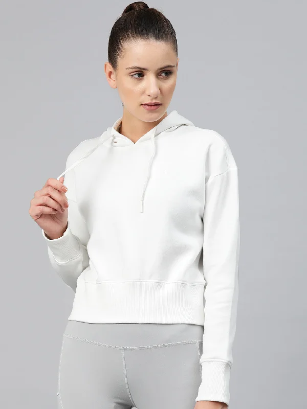 Alcis Women Hooded Crop Sweatshirt