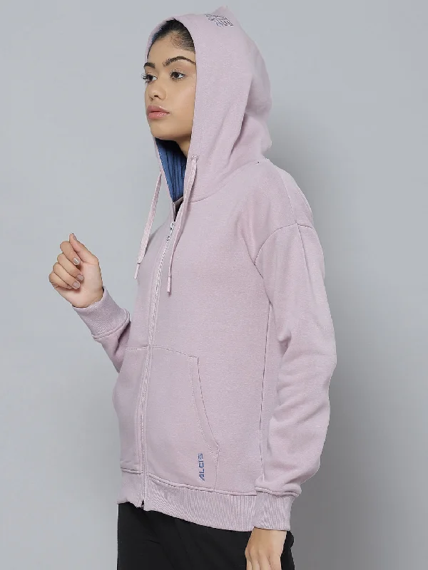 Alcis Women Lavender Hooded Sweatshirt