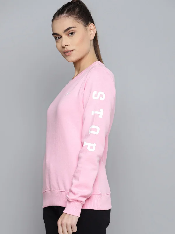 Alcis Women Printed Pink Sweatshirts