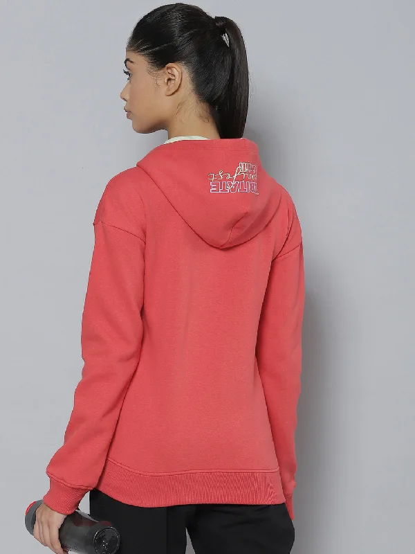 Alcis Women Red Hooded Sweatshirt