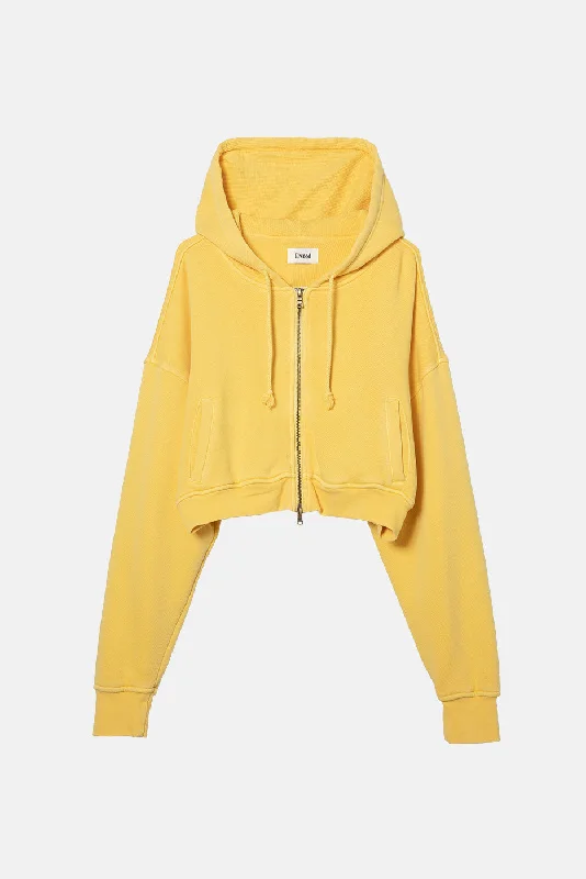 BABYDOLL CROP ZIP HOODIE