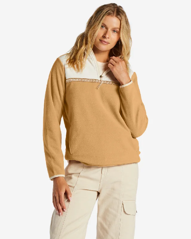 Boundary Lite Mock Neck Sweatshirt - Latte