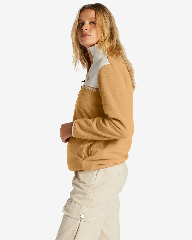 Boundary Lite Mock Neck Sweatshirt - Latte