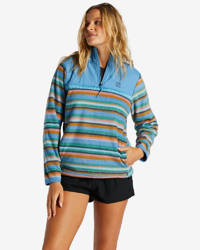 Boundary Lite Mock Neck Sweatshirt - Stormy Blue