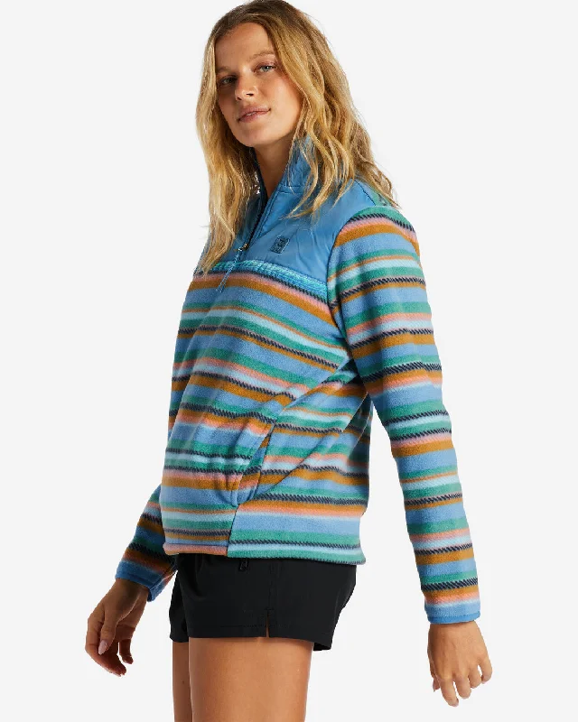 Boundary Lite Mock Neck Sweatshirt - Stormy Blue