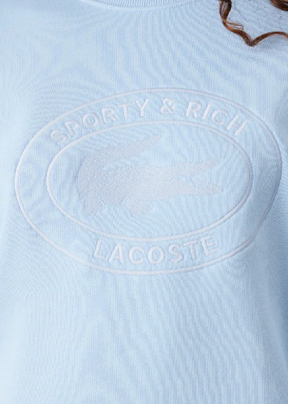 x Lacoste Oval Logo Embroidered Crewneck