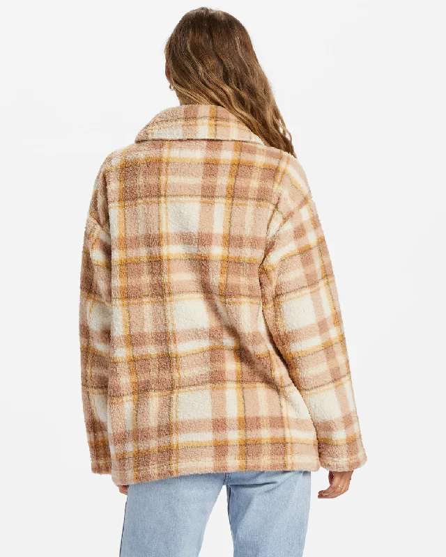 Fairbanks Button-Up Teddy Bear Jacket - Boulder