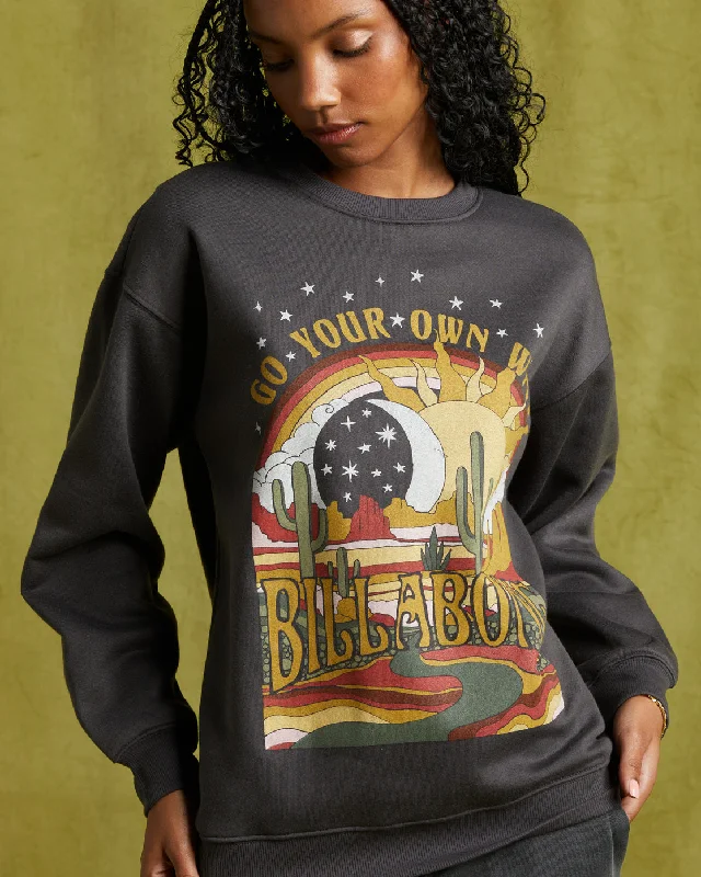 Go Your Own Way Sweatshirt - Off Black