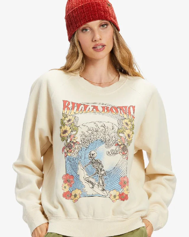 Here We Go Graphic Crewneck Sweatshirt - White Cap