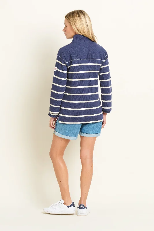 Navy Stripe Quarter Zip