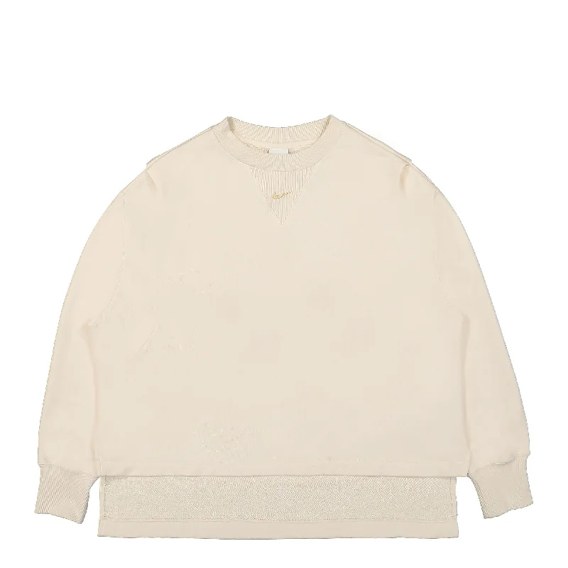 W Modern Fleece Oversized French Terry Crew