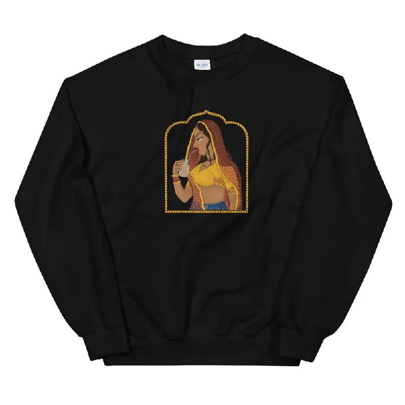 Rajasthani Rani Drinking Iced Coffee Sweatshirt