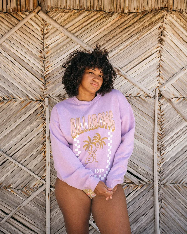 Ride In Oversized Crewneck Sweatshirt - Peaceful Lilac