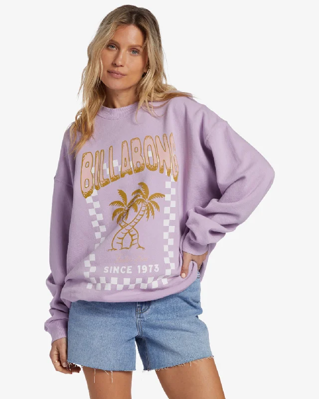 Ride In Oversized Crewneck Sweatshirt - Peaceful Lilac