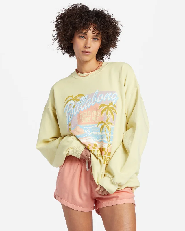 Ride In Oversized Crewneck Sweatshirt - Sunspell