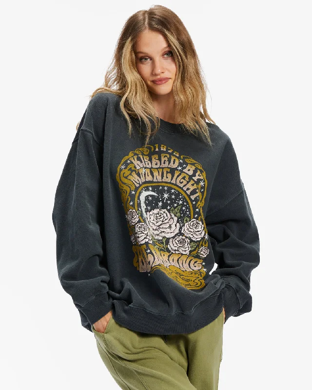 Ride In Oversized Crewneck Sweatshirt - Black Sands 2