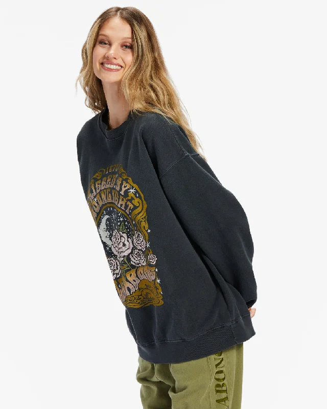 Ride In Oversized Crewneck Sweatshirt - Black Sands 2