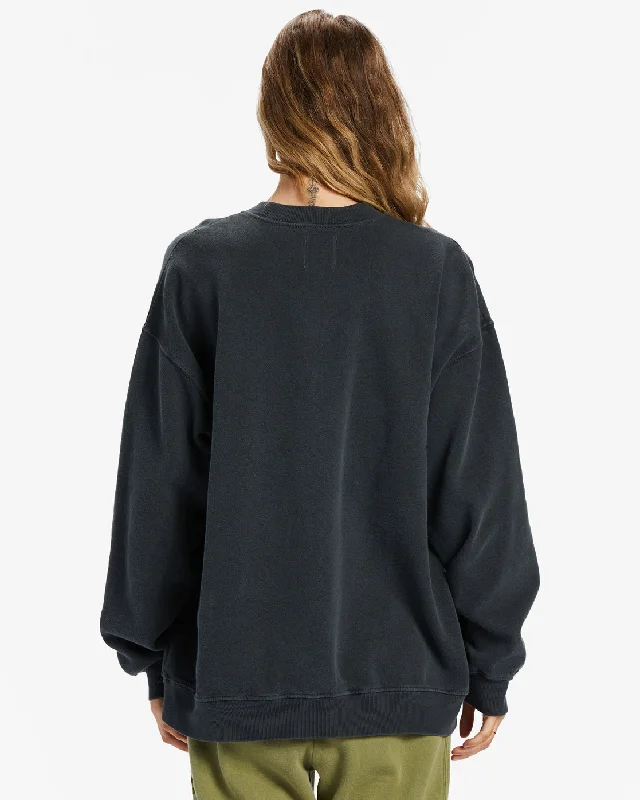 Ride In Oversized Crewneck Sweatshirt - Black Sands 2