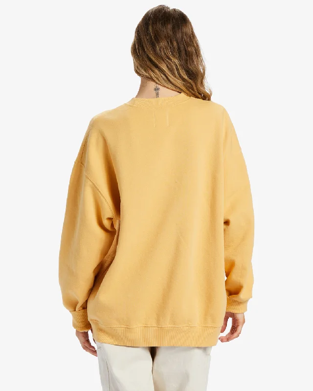 Ride In Oversized Crewneck Sweatshirt - Gold Coast