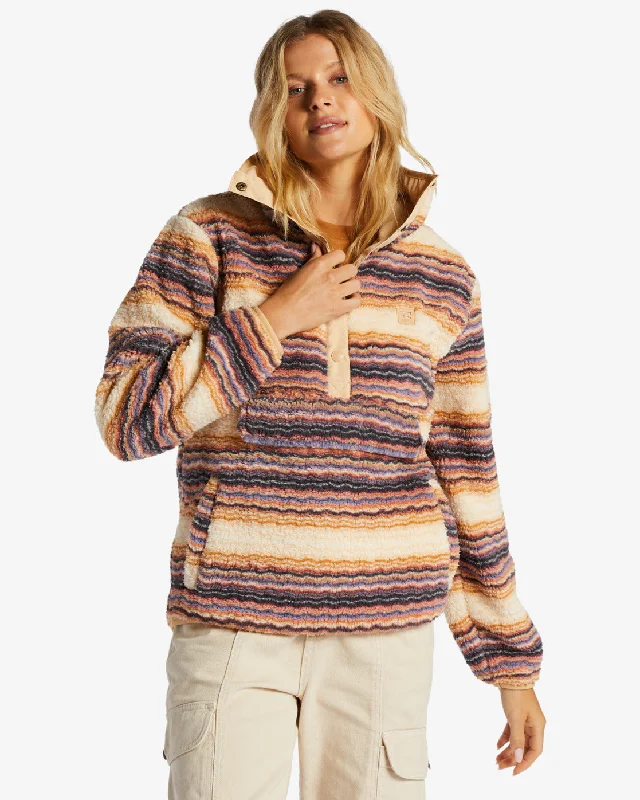 Switchback Mock Neck Fleece - Oat