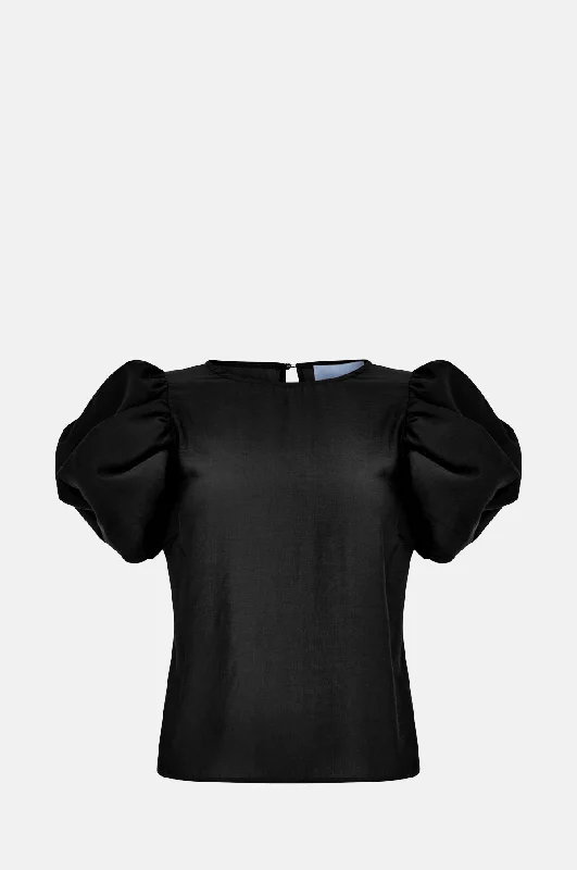 Baya Short Sleeve Blouse Black