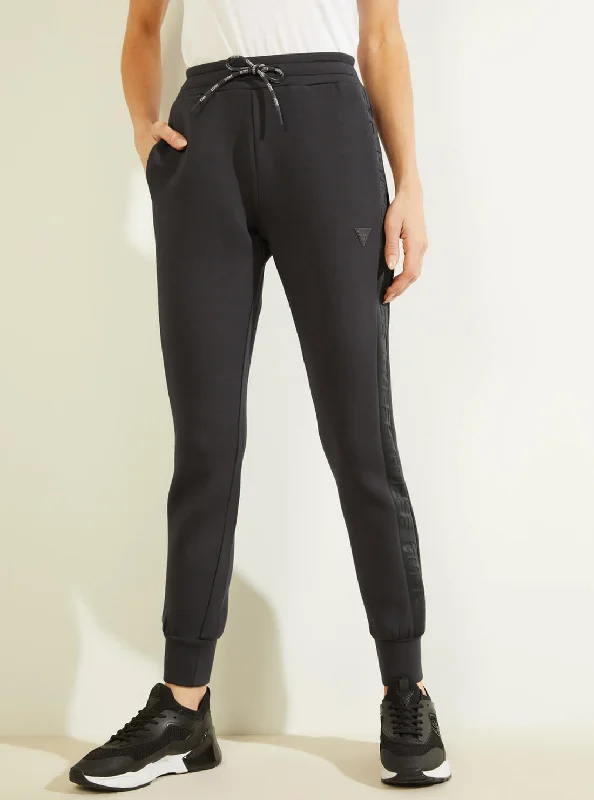 Eco Black Allie Active Scuba Jogger Pants