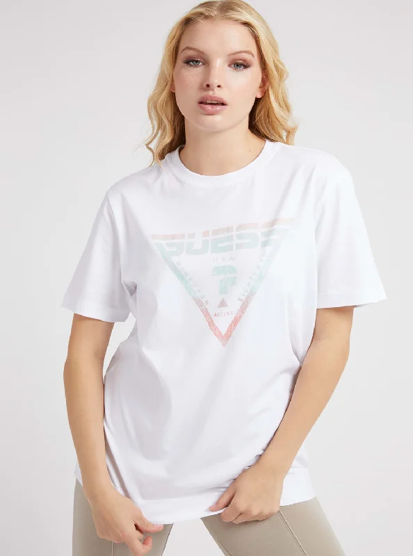 Eco White Julie Active Logo T-Shirt