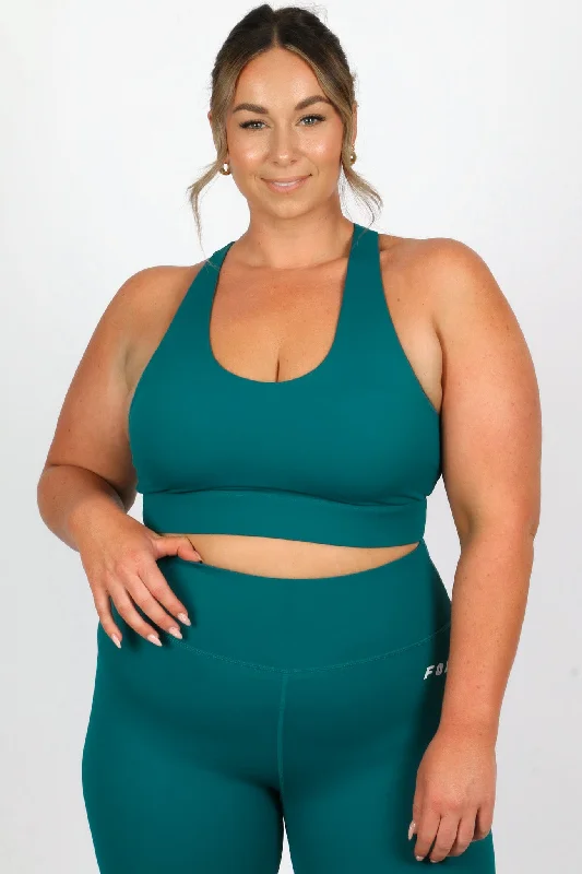 FORM SUPPORT RACER BRA TEAL