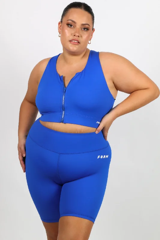 FORM DYNAMIC ZIP BRA BLUE