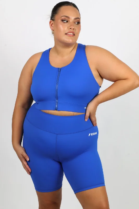 FORM DYNAMIC ZIP BRA BLUE