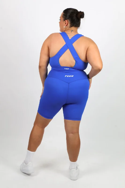 FORM DYNAMIC ZIP BRA BLUE