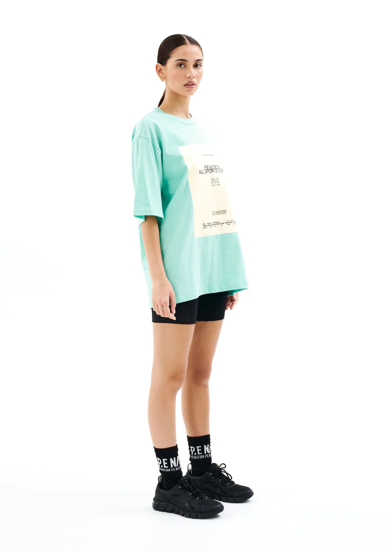 FULL OUT TEE IN AQUA