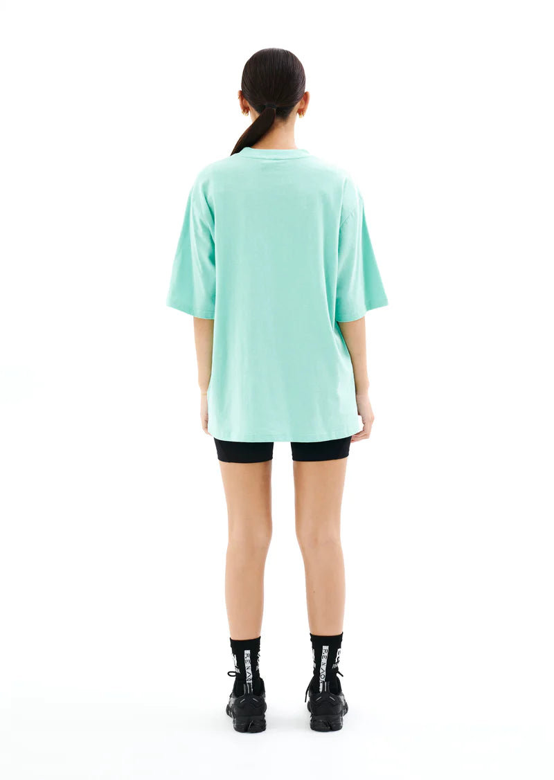 FULL OUT TEE IN AQUA