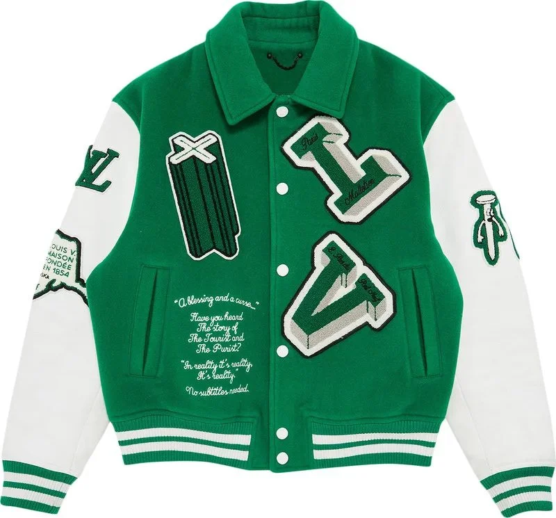 Green Wool Varsity Jacket