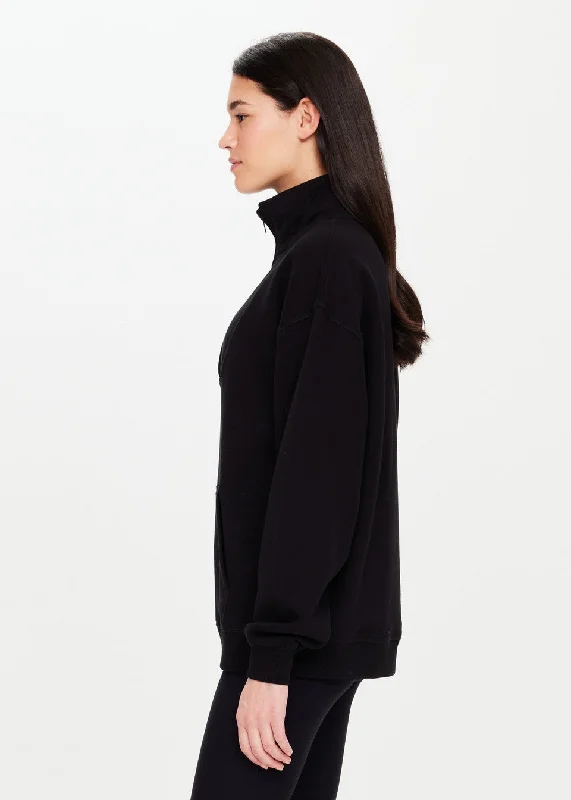 JEROME HALF ZIP CREW- BLACK