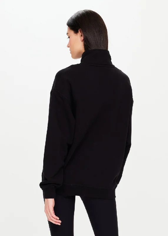 JEROME HALF ZIP CREW- BLACK