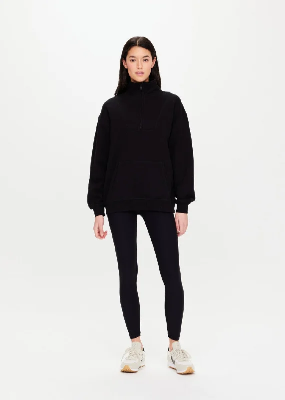 JEROME HALF ZIP CREW- BLACK