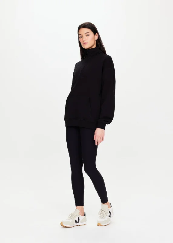 JEROME HALF ZIP CREW- BLACK