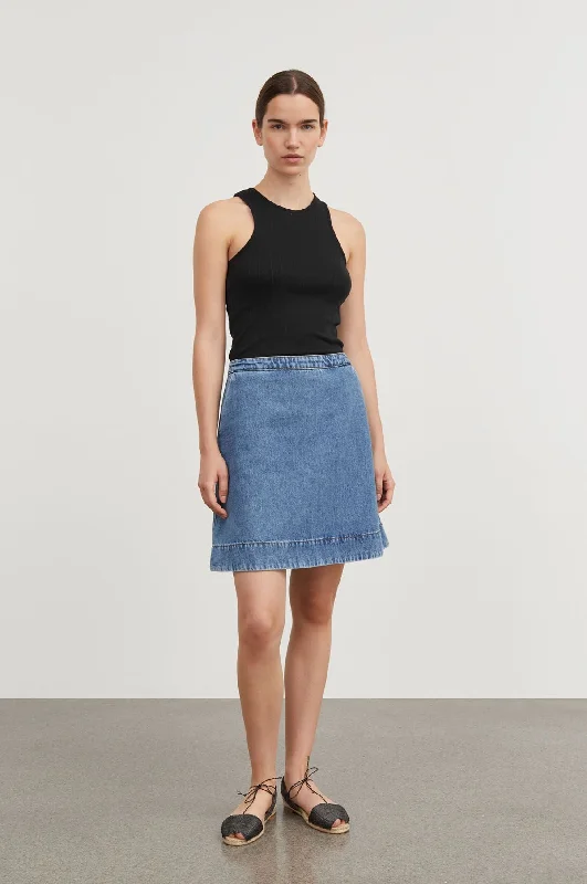 Jude Skirt Washed Blue