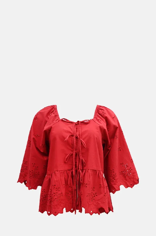 Lana Blouse Red