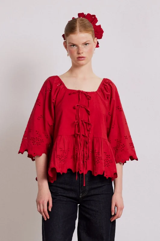 Lana Blouse Red